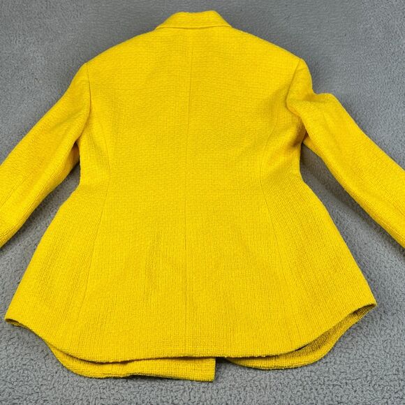 Dsquared2 Blazer Men 38 Yellow Double Breasted Lined Coat Jacket Statement Italy - Picture 8 of 16